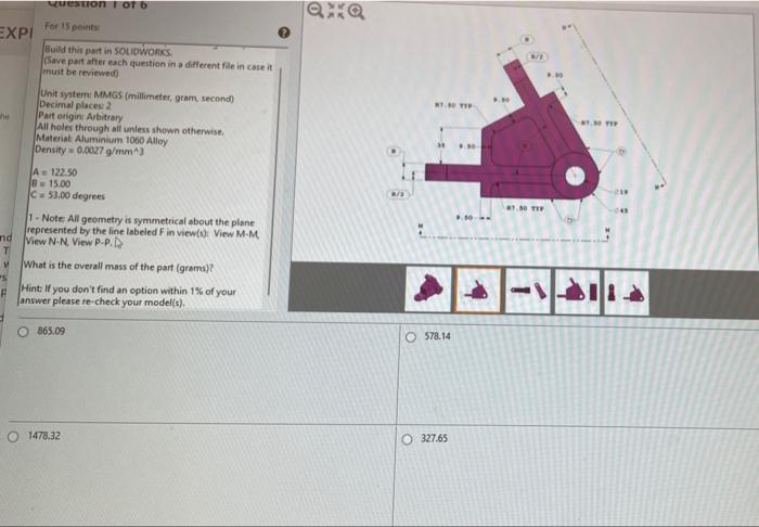 Solved Question of b For 15 points EXPI Build this part in | Chegg.com