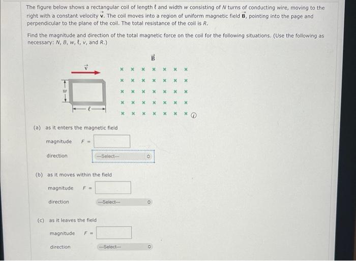 Solved The figure below shows a rectangular coll of length ℓ | Chegg.com