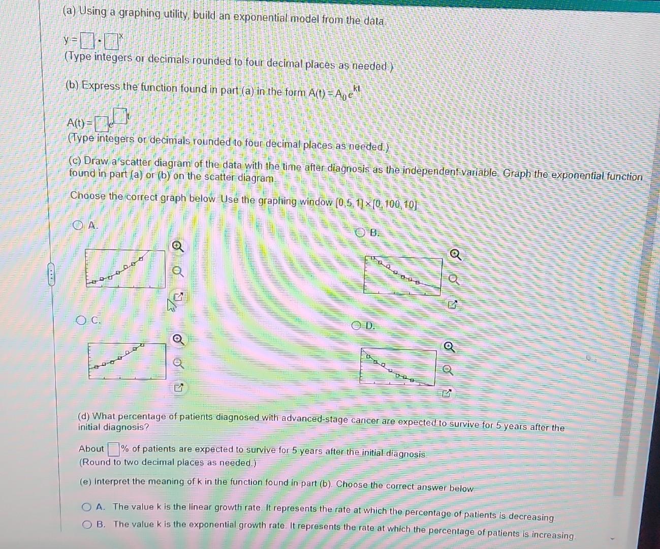 Solved The Data In The Table Below Represents The Percentage | Chegg.com