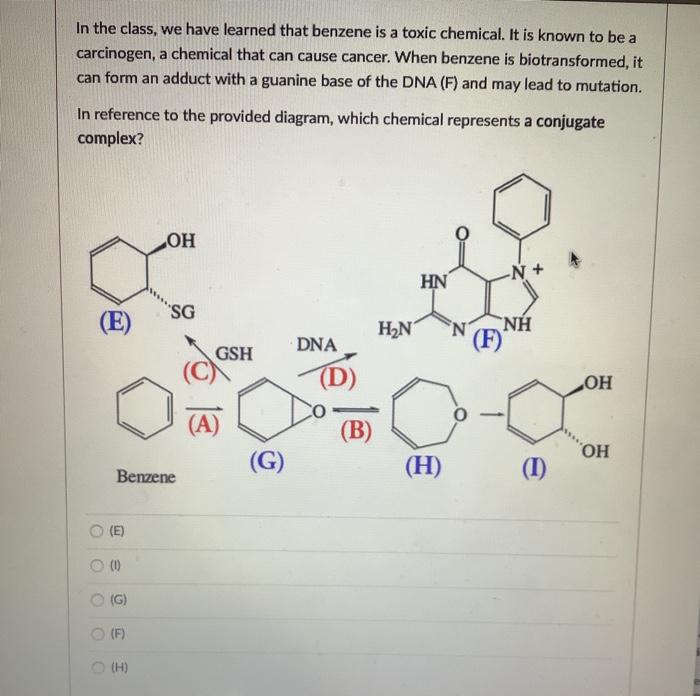 Solved In the class, we have learned that benzene is a toxic | Chegg.com