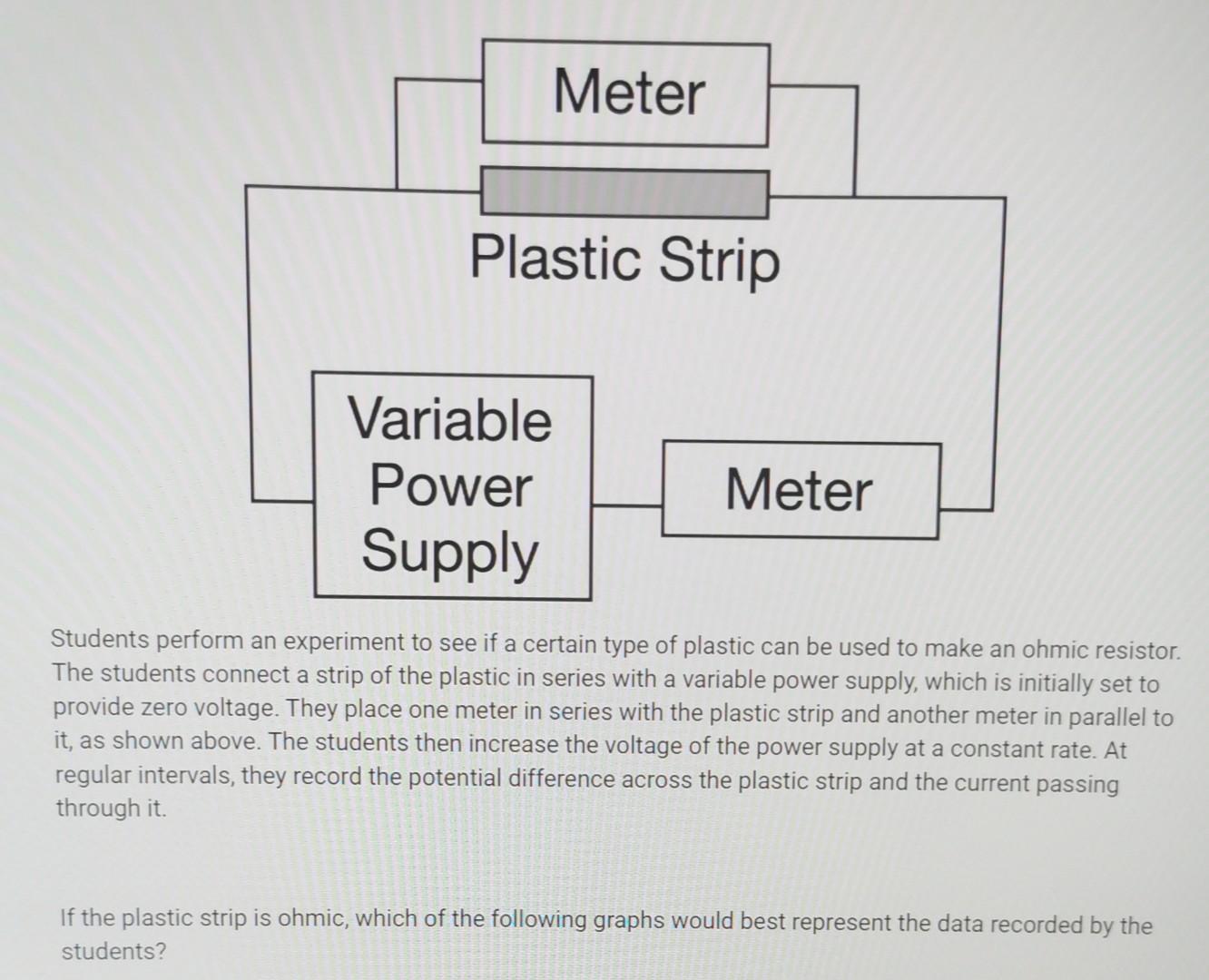 Solved Meter Plastic Strip Variable Power Supply Meter a