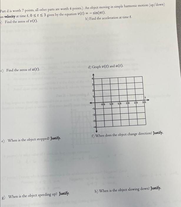 Solved Part d is worth 7 points, all other parts are worth 4 | Chegg.com