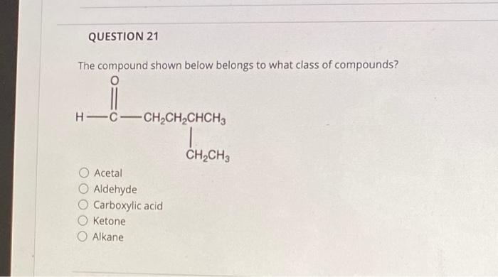 Solved QUESTION 23 The molecule below is classified as what | Chegg.com