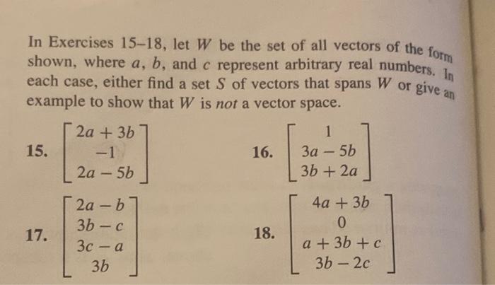 Solved In Exercises 15-18, Let W Be The Set Of All Vectors | Chegg.com