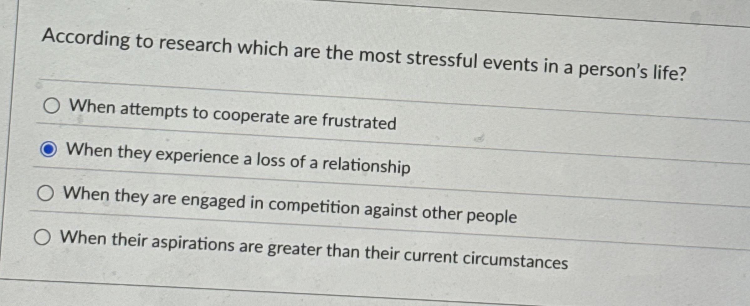 Solved According to research which are the most stressful | Chegg.com