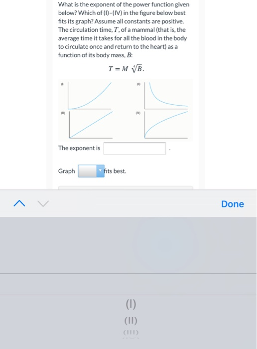 Solved What is the exponent of the power function given | Chegg.com