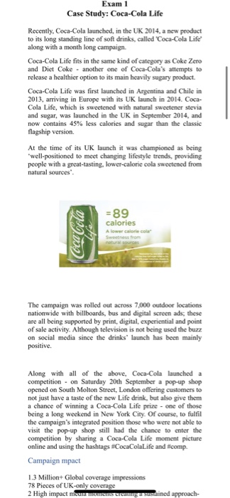 coca cola life case study solution