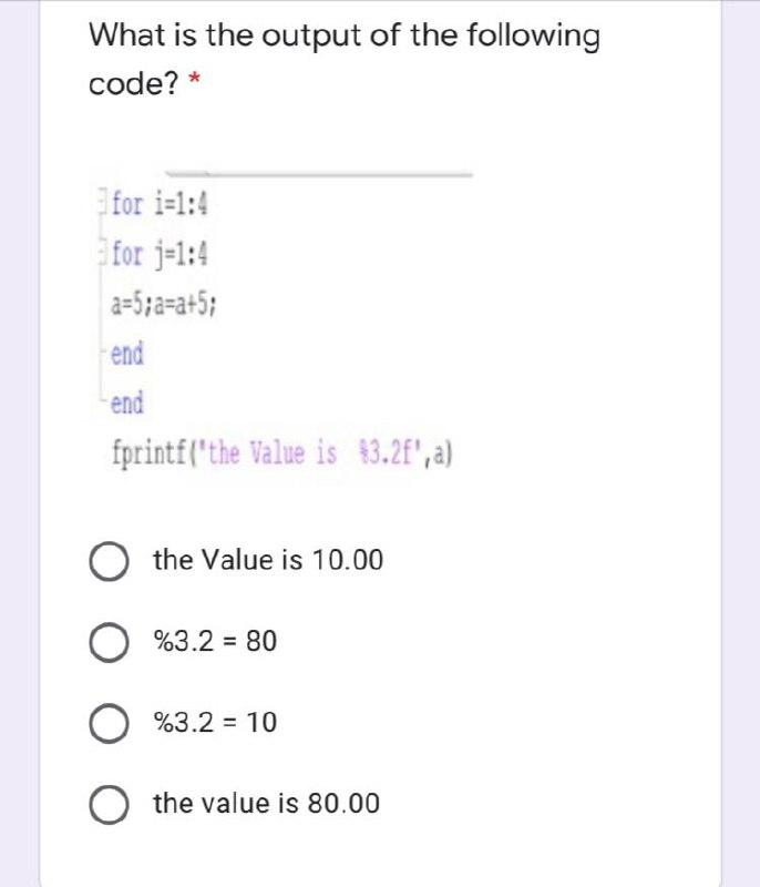 solved-what-is-the-output-of-the-following-code-for-i-1-4-chegg