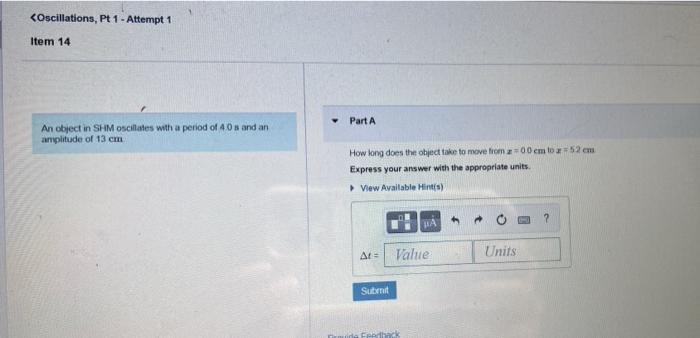 Solved Item 13 Part A What Is The Spring Constant? Express | Chegg.com