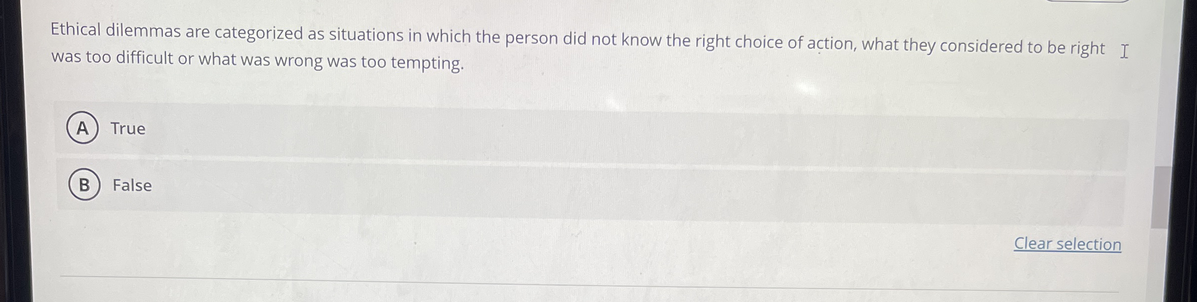 Solved Ethical dilemmas are categorized as situations in | Chegg.com