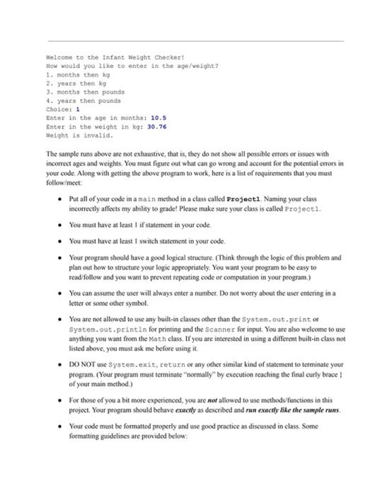 Solved Your task for this project is to create a program to | Chegg.com
