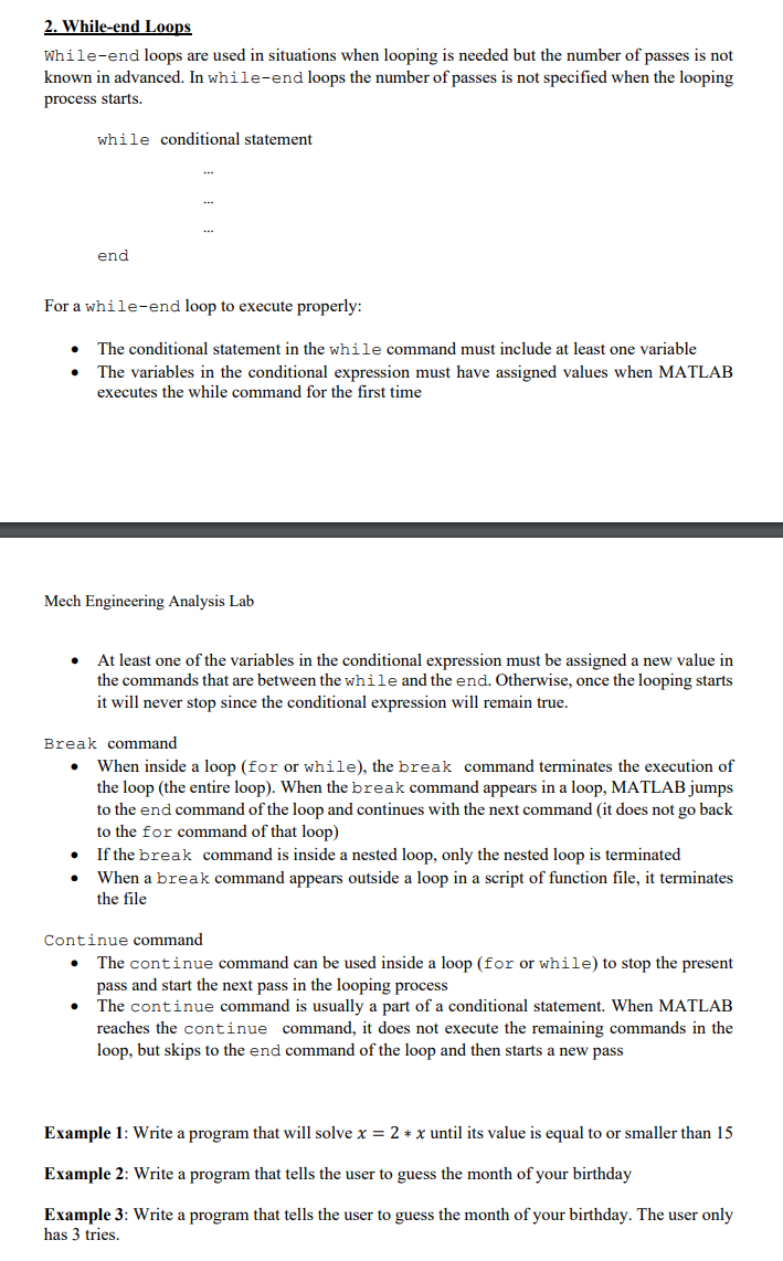 Solved Please help with MATLAB code for Example 1 | Chegg.com