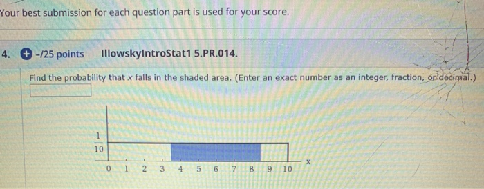 Solved Your best submission for each question part is used | Chegg.com