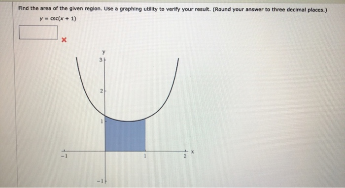 Solved Find the area of the glven region. Use a graphing | Chegg.com