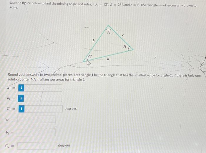Use the figure below to find the missing angle and | Chegg.com