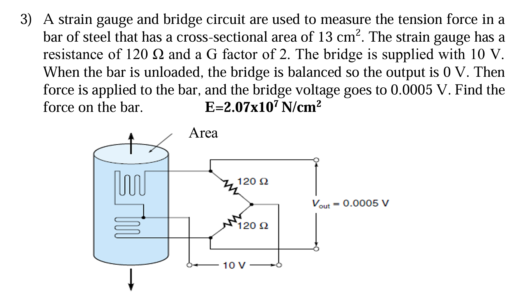 Solved A strain gauge and bridge circuit are used to | Chegg.com