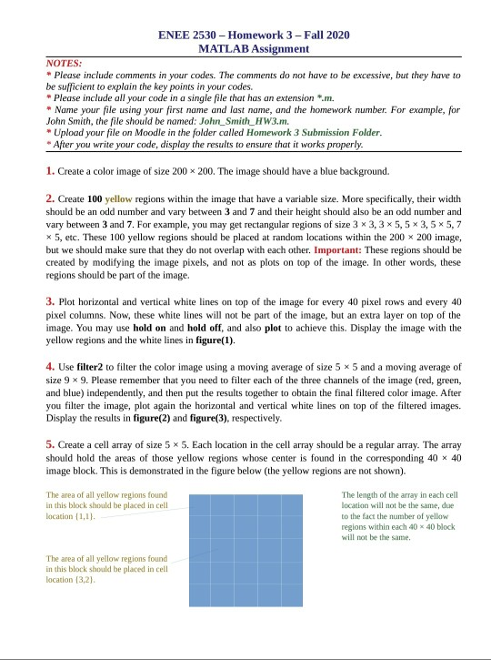 ENEE 2530 - Homework 3 - Fall 2020 MATLAB Assignment | Chegg.com