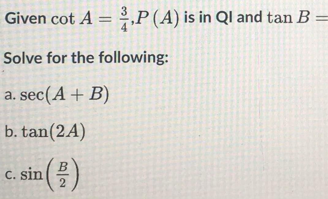 Solved Prove the given identity. tan xcot x cot x+tan x