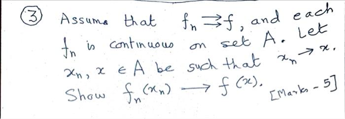 Solved This is a question from Real Analysis. Please solve | Chegg.com