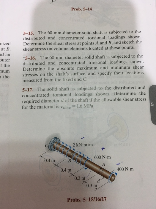 Solved Prob. 5-14 Nized At B. Nd An Duter F The Num The | Chegg.com