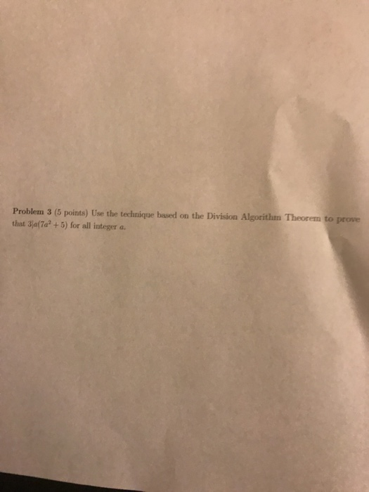 Solved Problem 3 (5 points) Use the technique based on the | Chegg.com