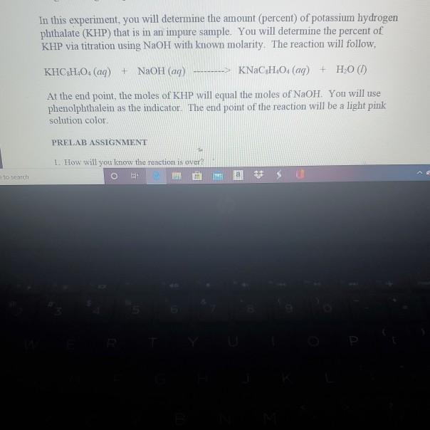 Solved KHP Titration Report Sheet Concentration of NaOH