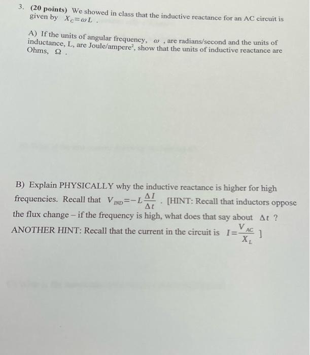 Solved 3. (20 points) We showed in class that the inductive | Chegg.com