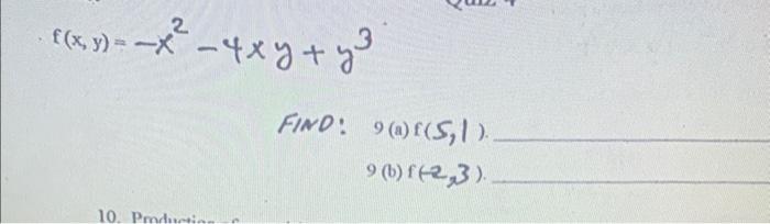 Solved F X Y −x2−4xy Y3 Find 9 A F 5 1 9 B F −2 3