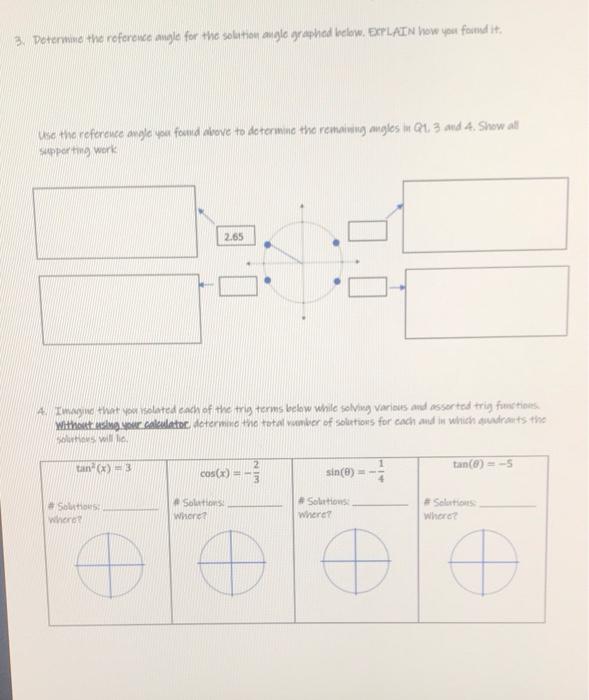 Solved 3. Determine the reference angle for the solution | Chegg.com