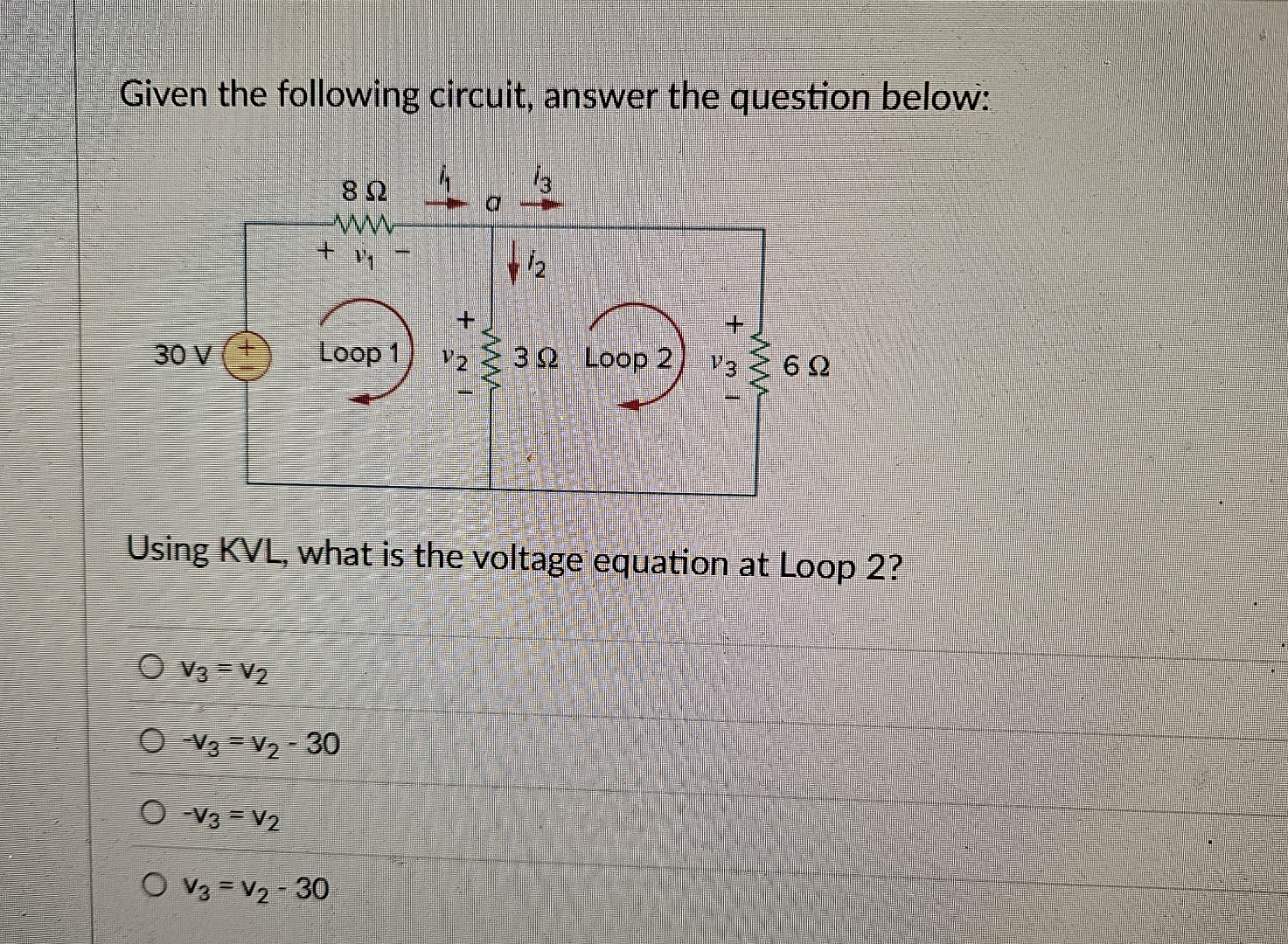 Solved Given the following circuit, answer the question | Chegg.com