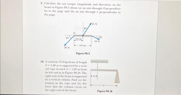 Solved 5. Calculate The Net Torque (magnitude And Direction) | Chegg.com