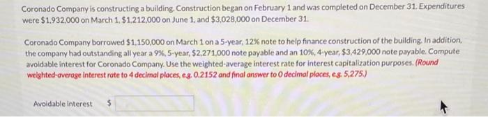 CORONADO COMPANY IS CONSTRUCTING A BUILDING visual data 2