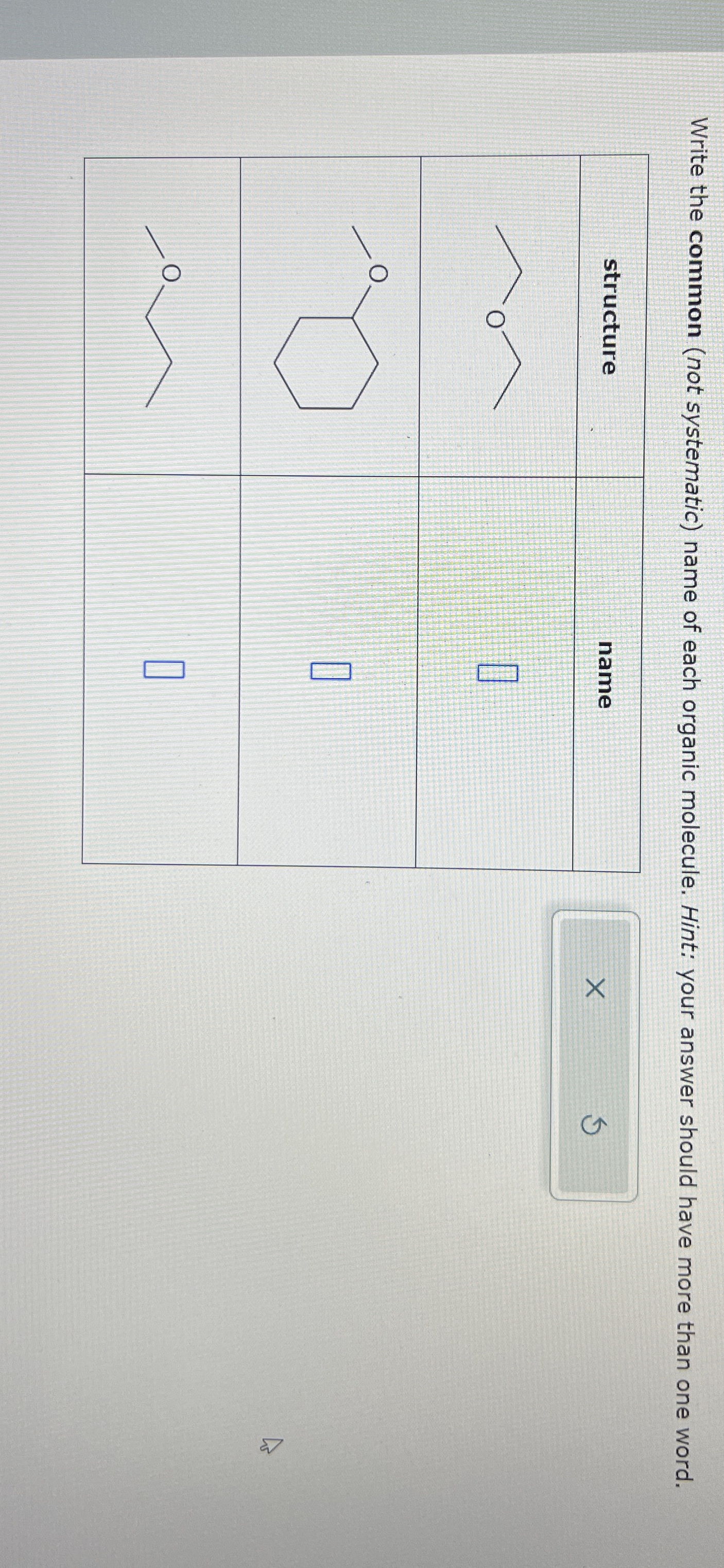 Solved Write the common (not systematic) ﻿name of each | Chegg.com