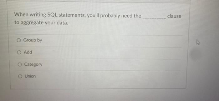 Solved Write the SQL statement to select records from a | Chegg.com