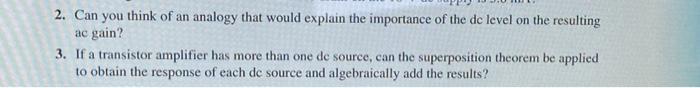 Solved 2. Can you think of an analogy that would explain the | Chegg.com