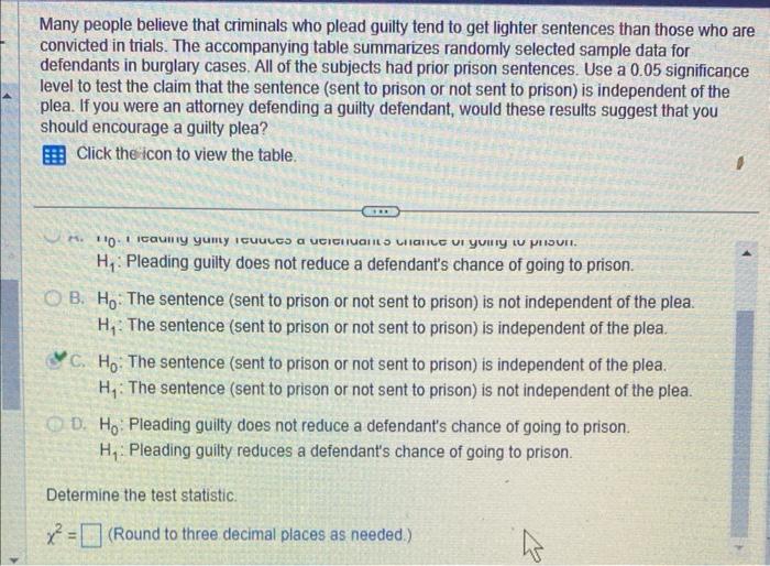 Solved Many People Believe That Criminals Who Plead Guilty | Chegg.com