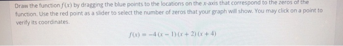 Solved Draw the function f(x) by dragging the blue points to | Chegg.com