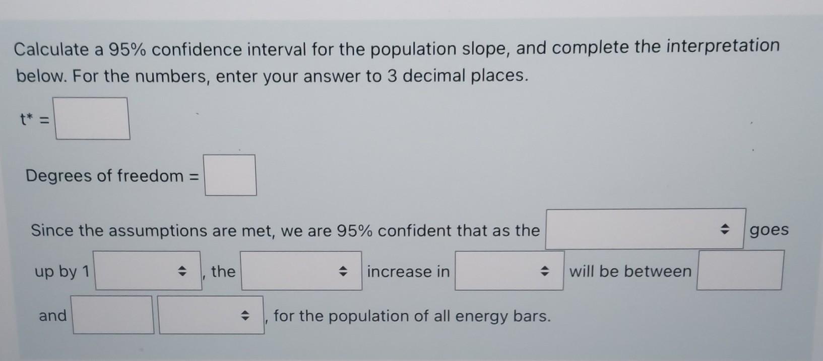 Solved Calculate a 95\% confidence interval for the | Chegg.com