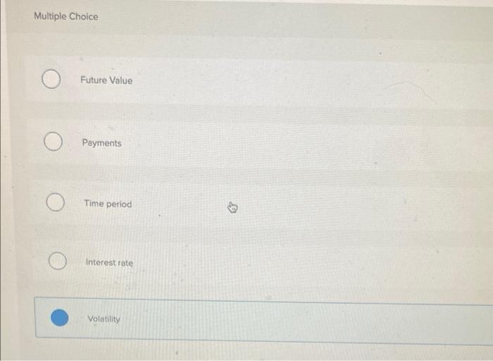 Solved The variables in a future value of an annuity problem