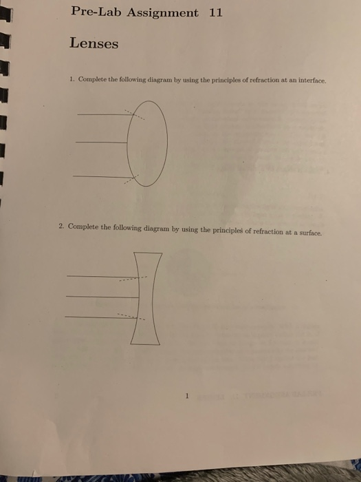 Solved PreLab Assignment 11 Lenses 1. Complete the