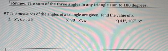 the sum of all three angles in any triangle equals