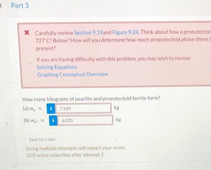 Solved Excellent! (a) What is the proeutectoid phase? No
