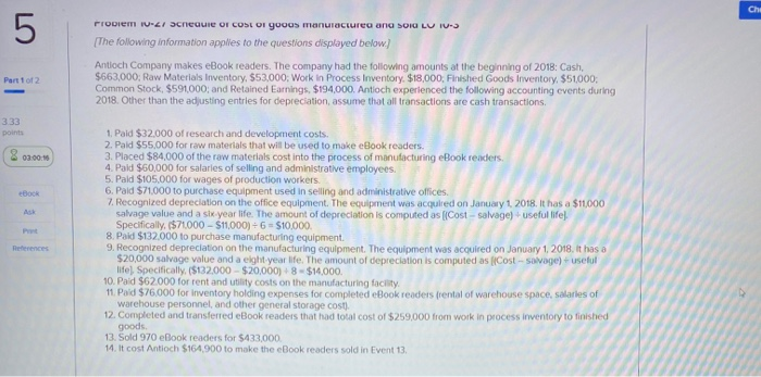 Solved Check my work 4 Problem 10-23 Effect of product | Chegg.com