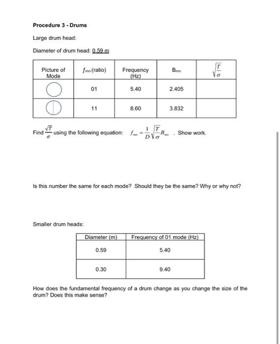 Solved Lab 8 - Physics of Musical Instruments II Procedure 1 | Chegg.com