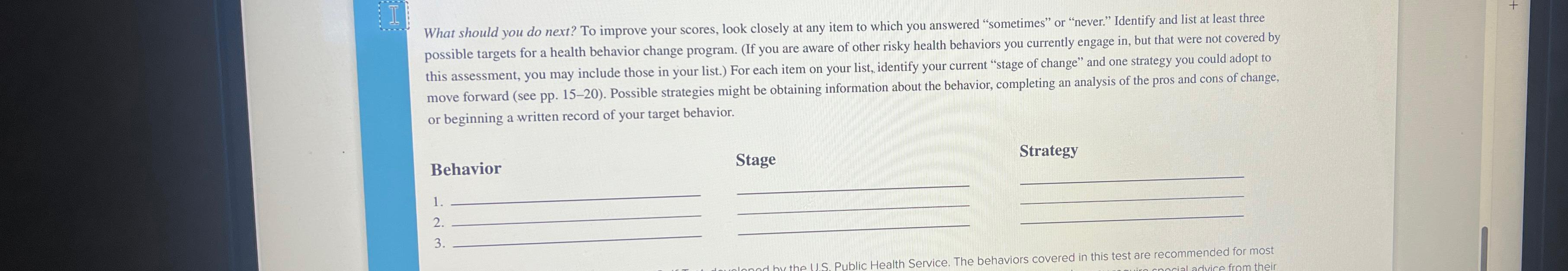Solved What should you do next? To improve your scores, look | Chegg.com