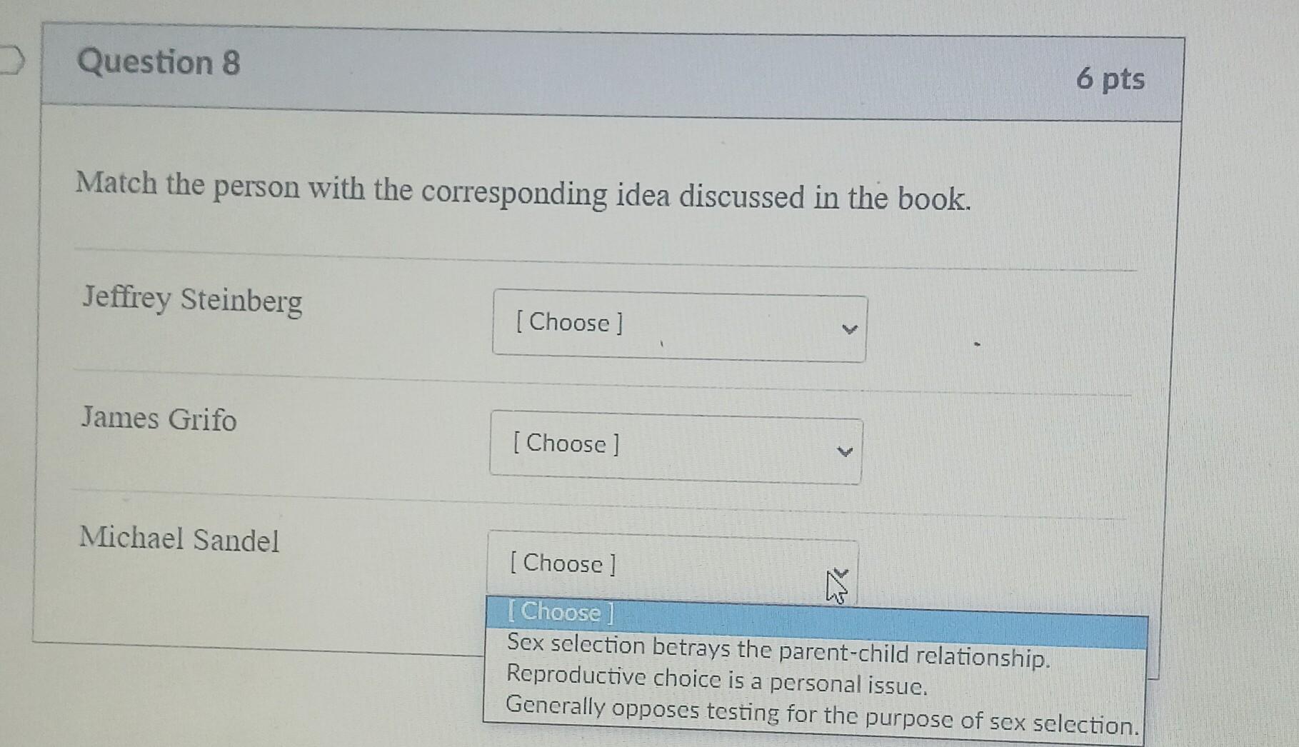 Match the person with the corresponding idea | Chegg.com