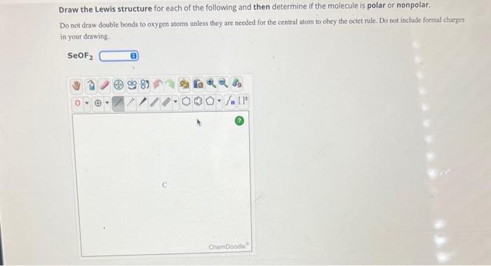 Solved Draw the Lewis structure for each of the following | Chegg.com
