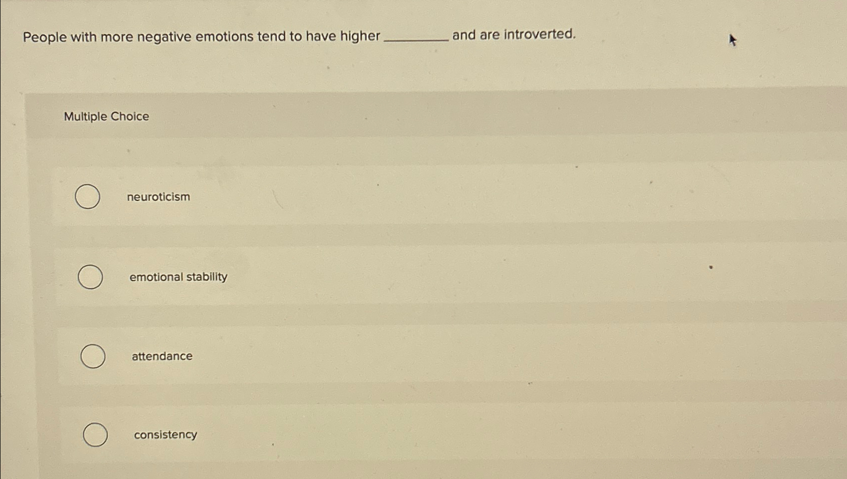 Solved People with more negative emotions tend to have | Chegg.com