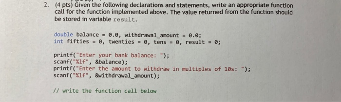Solved 2. (4 pts) Given the following declarations and | Chegg.com