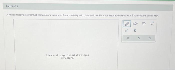 A mixed triacylglycerol that contains one saturated 8-carbon fatty acid chain and two 6-carbon fatty acid chains with 2 trans